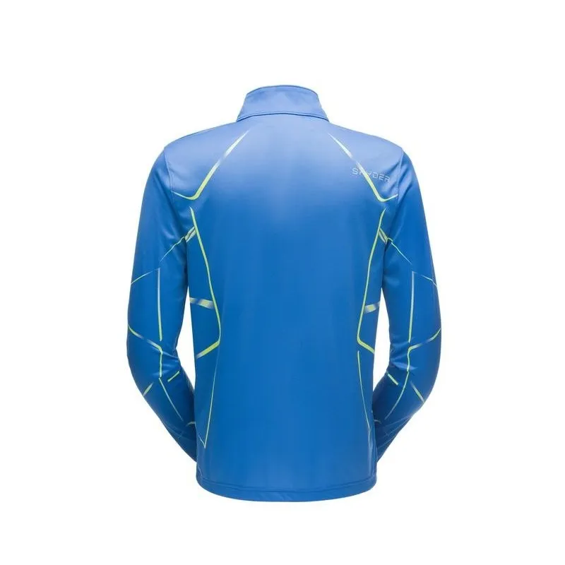 SPYDER LIMITLESS LINES ZIP T-NECK BLEU SOUS-PULL