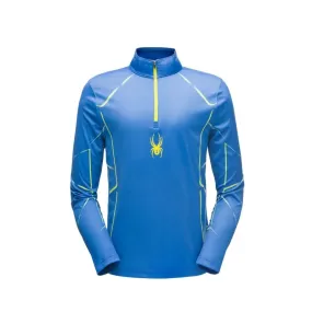 SPYDER LIMITLESS LINES ZIP T-NECK BLEU SOUS-PULL