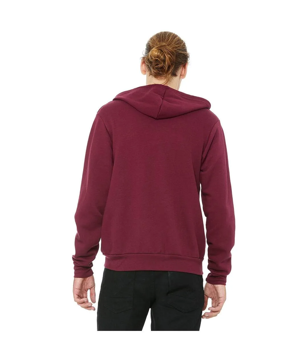 Sweat capuche unisexe bordeaux Bella + Canvas