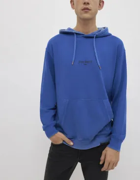 Sweat electric blue molleton à capuche Homme