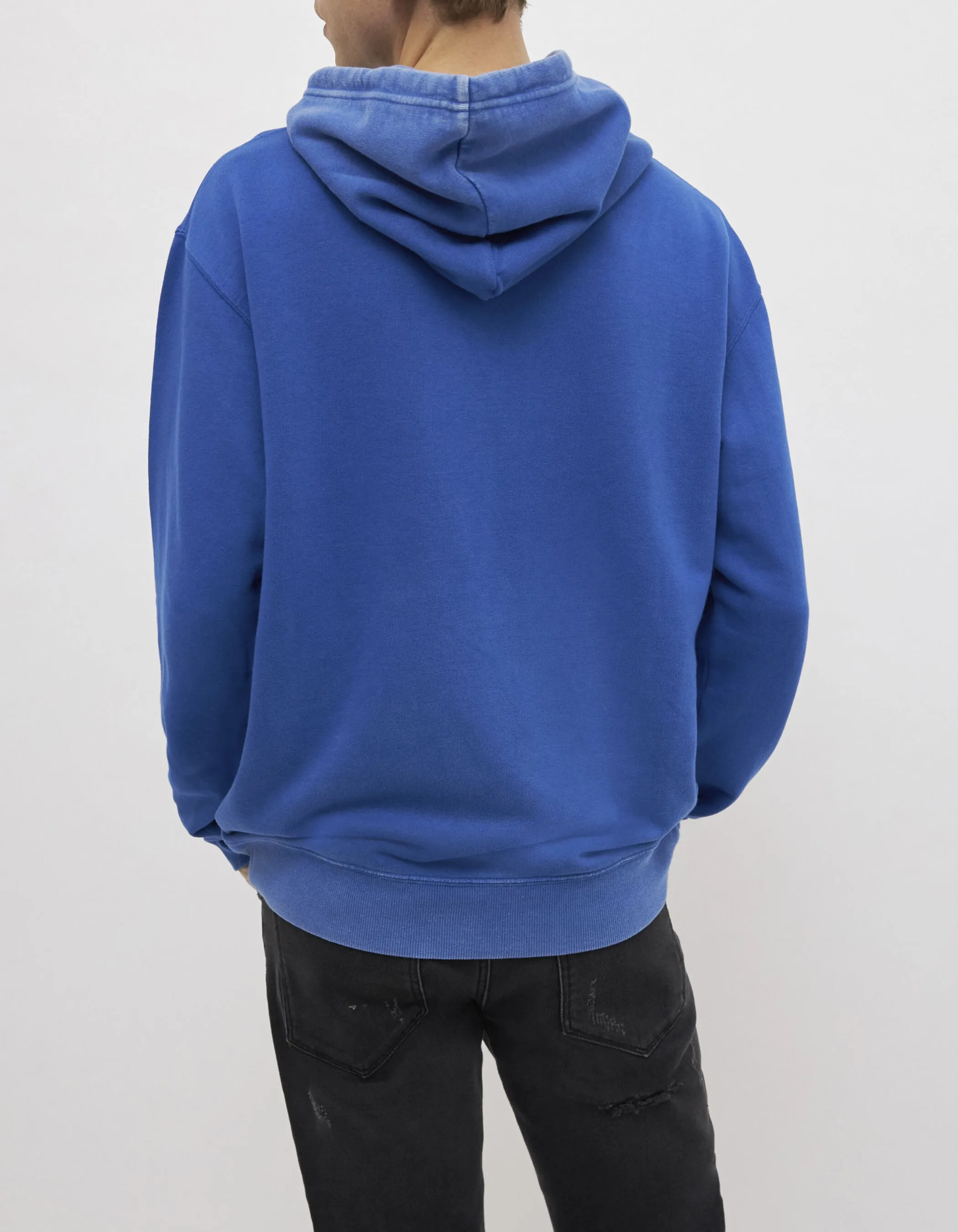 Sweat electric blue molleton à capuche Homme