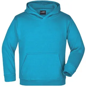 Sweat enfant à capuche JN047k - bleu turquoise 