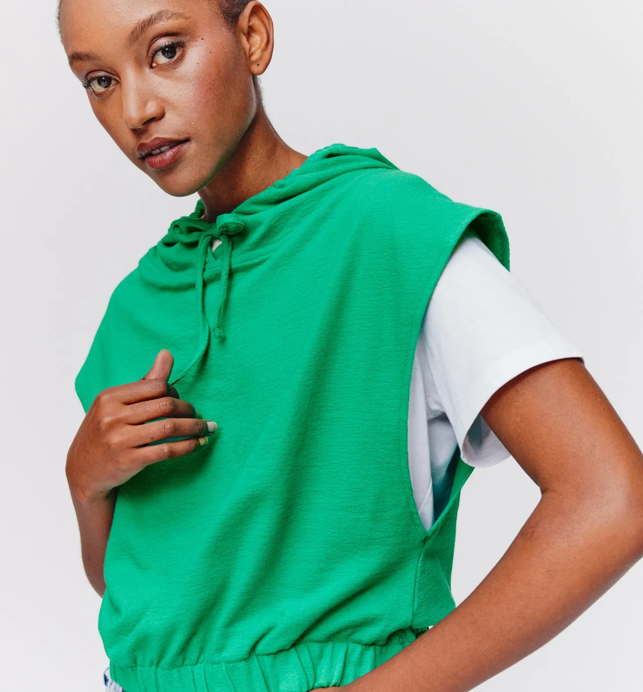 Sweat-shirt à capuche Femme - Vert clair