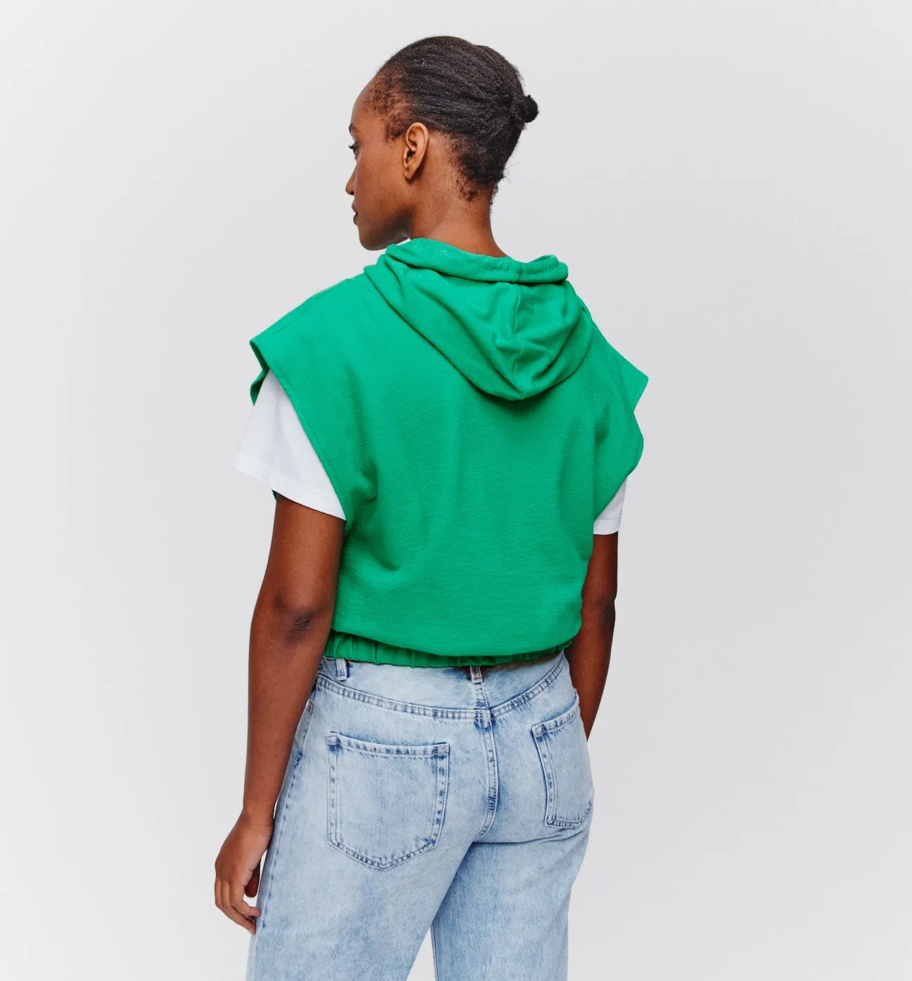 Sweat-shirt à capuche Femme - Vert clair