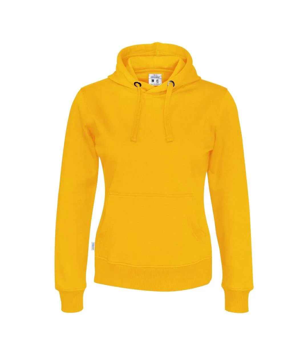 Sweat à capuche femme jaune Cottover