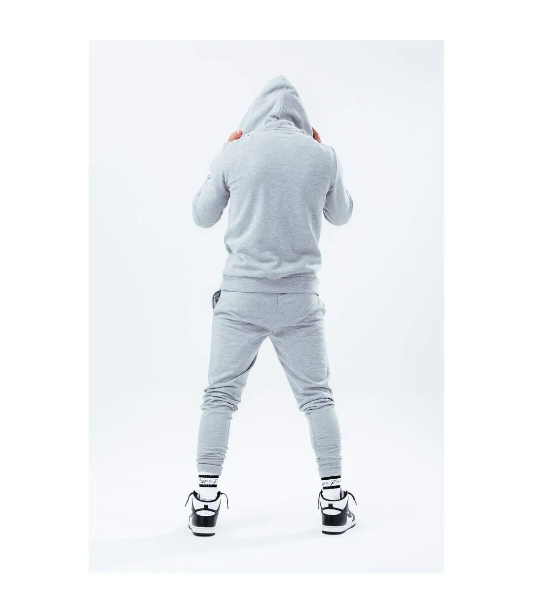 Sweat à capuche homme gris chiné Hype