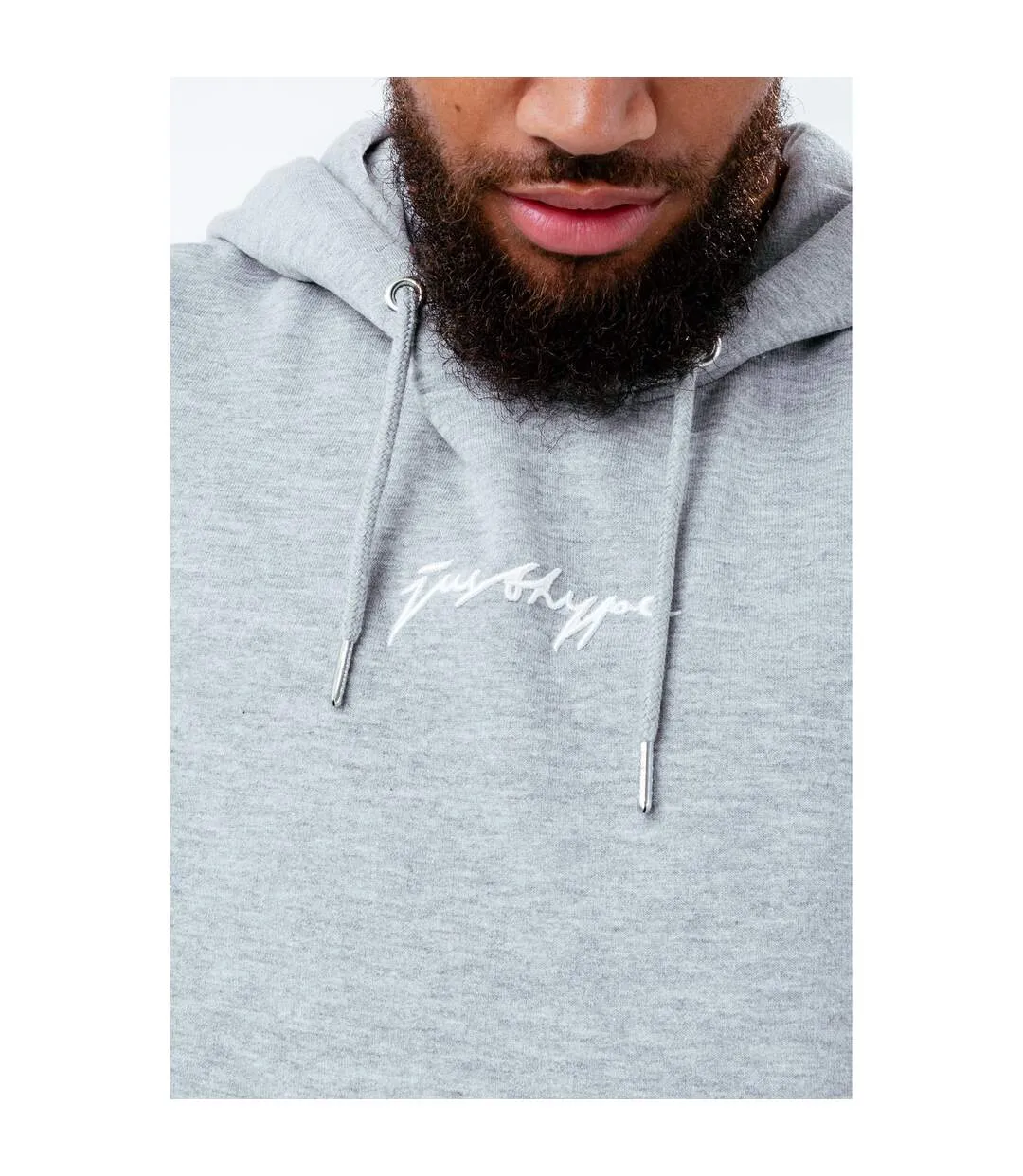 Sweat à capuche homme gris chiné Hype