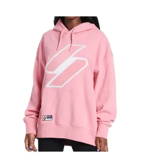 Sweat à capuche Rose Femme Superdry Code Logo