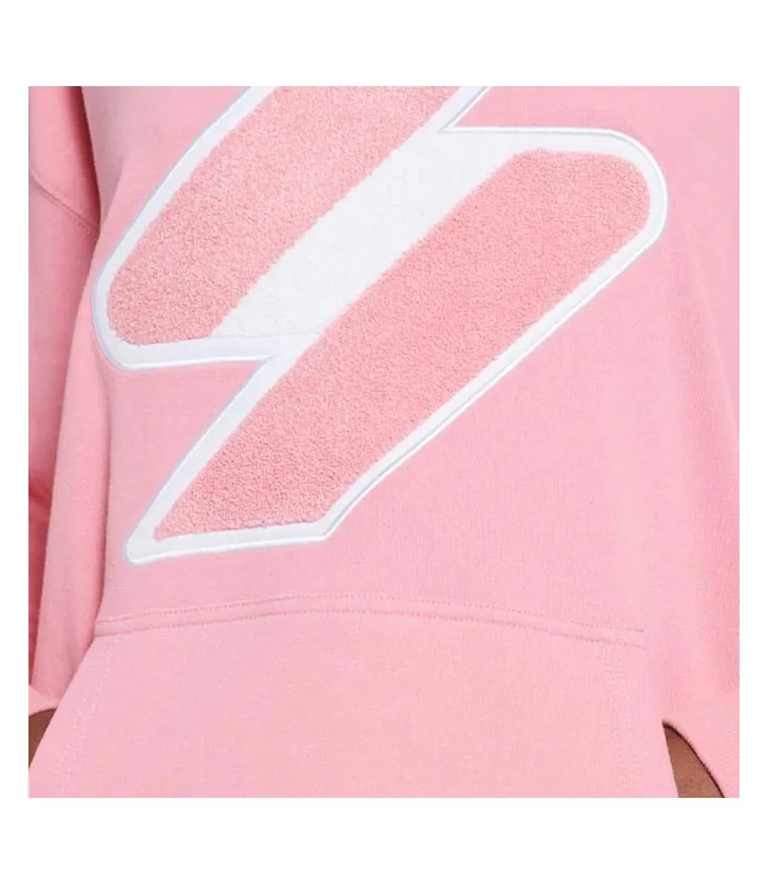 Sweat à capuche Rose Femme Superdry Code Logo