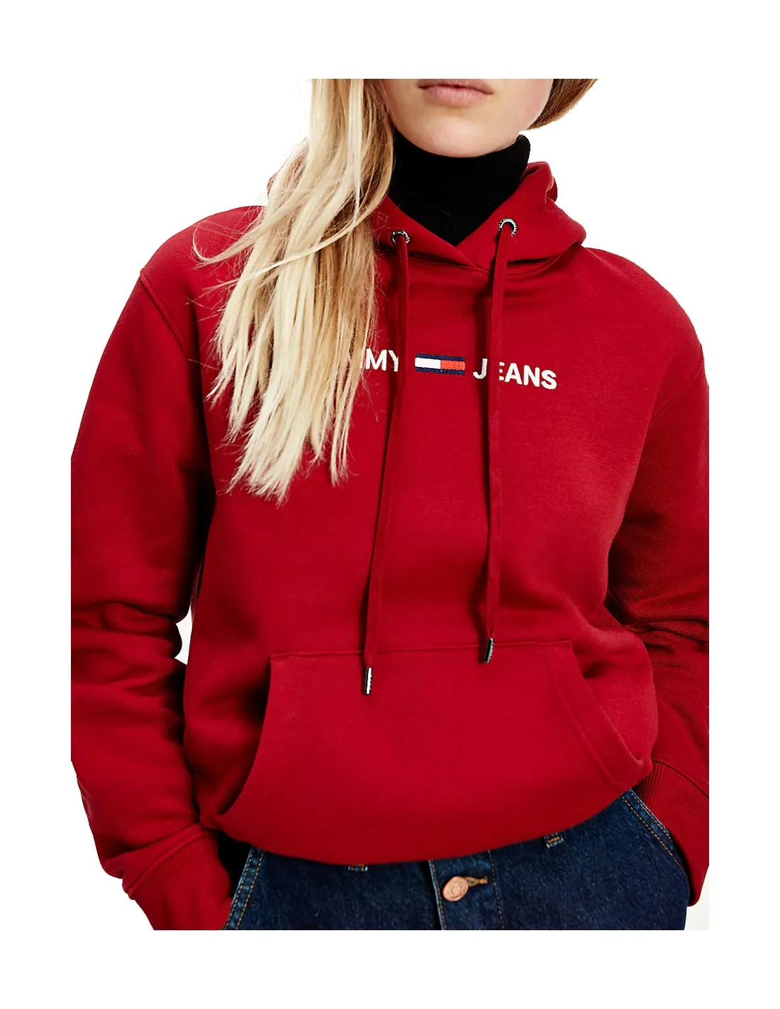 Sweat à capuche Tommy Jeans ref_51313 XLK Rouge