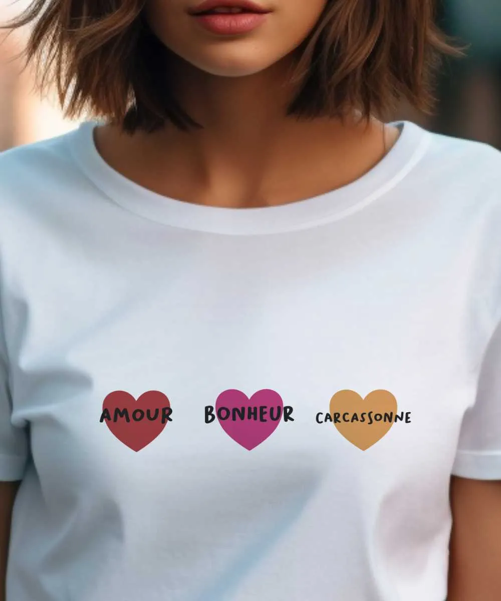 T-Shirt Amour bonheur Carcassonne