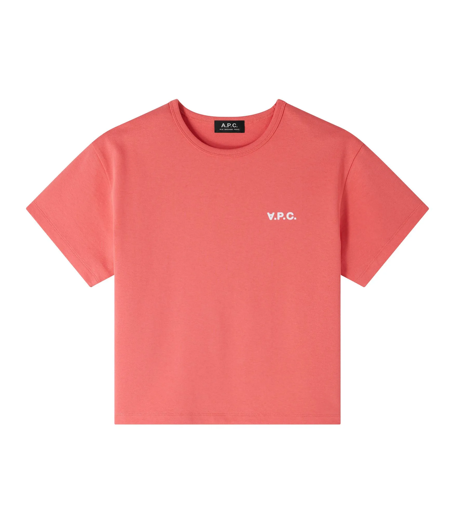 T-Shirt Boxy Petit VPC Framboise/blanc | A.P.C.