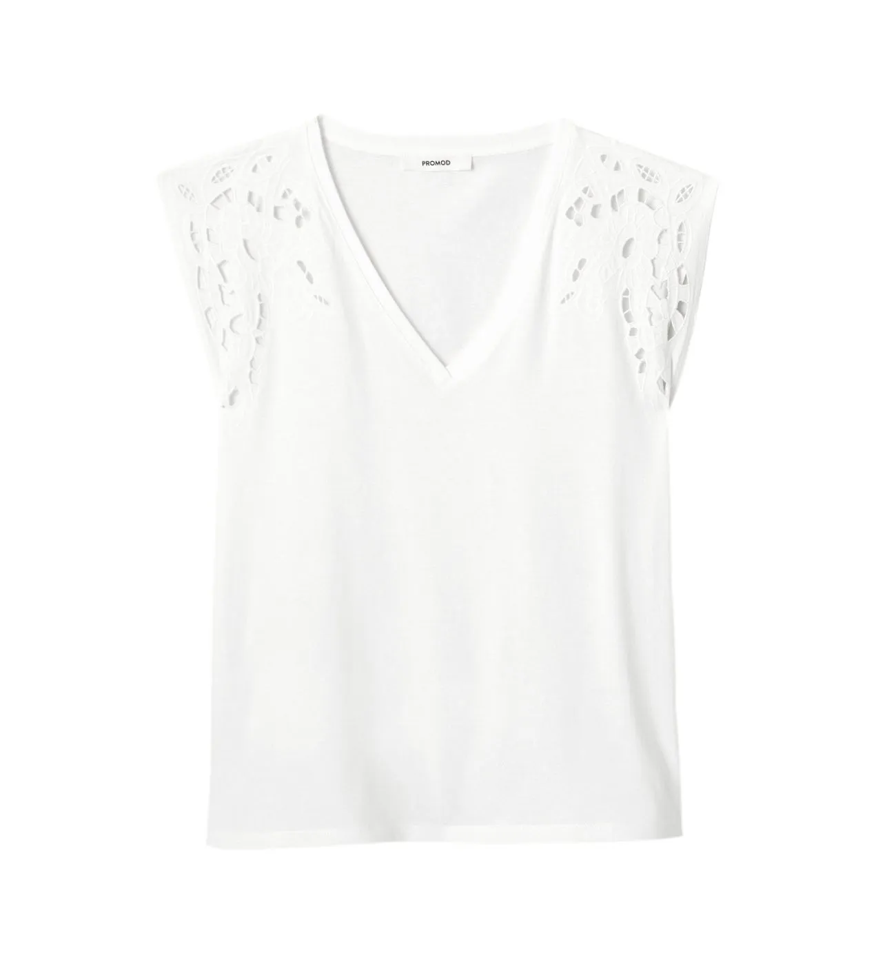 T-shirt broderie anglaise - Ecru