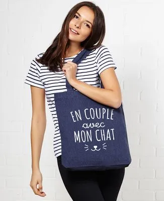 T-Shirt femme En couple avec mon chat