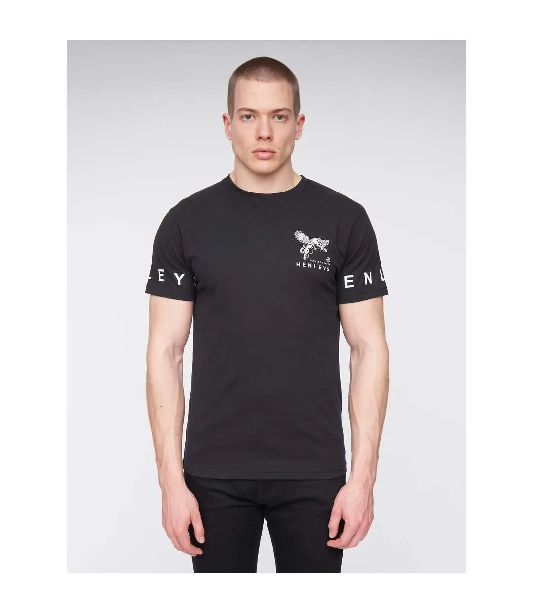 T-shirt homme noir Henleys