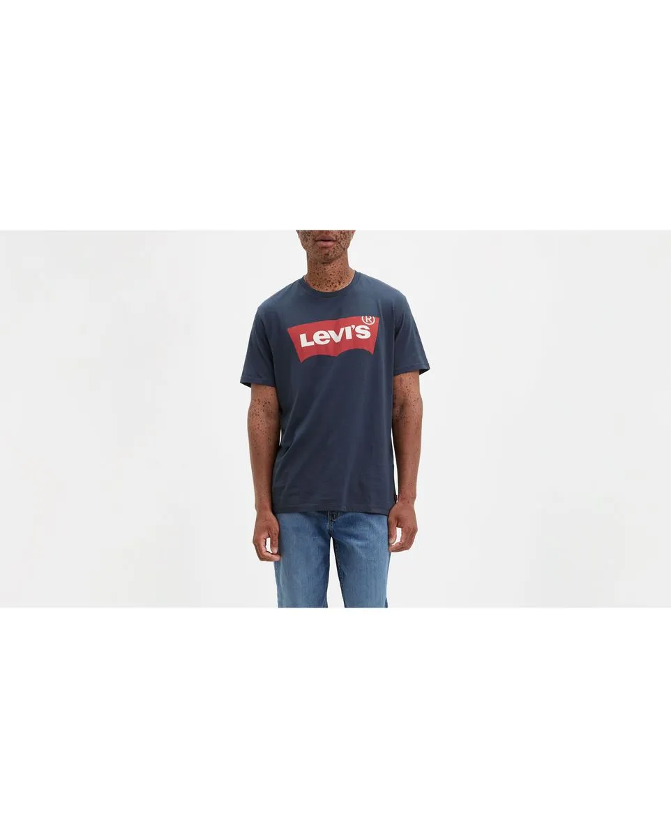 T-shirt manches courtes Homme GRAPHIC SET IN NECK Bleu