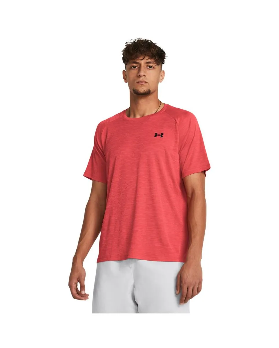 T-Shirt MC Homme UA TECH TEXTURED SS Rouge