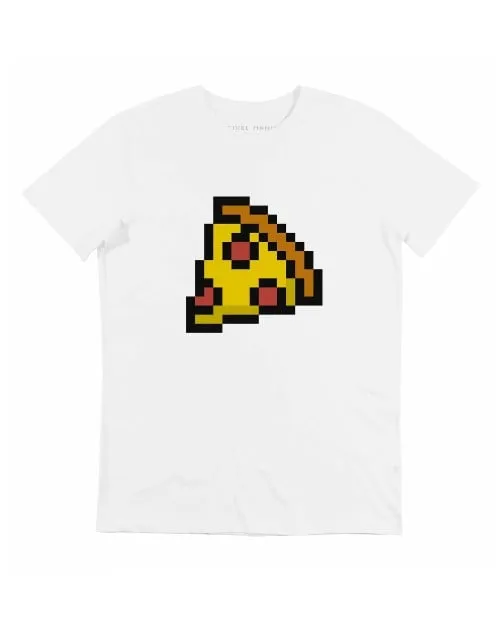 T-shirt Pixel Pizza - Tee-shirt Part de Pizza Pixellisée | Grafitee