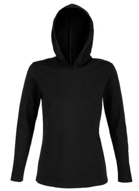 T-shirt à capuche - Femme - 03187 - noir 