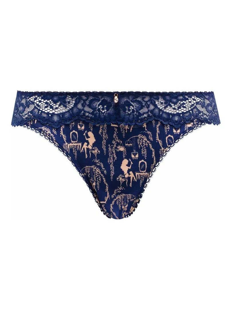 Tanga HAUTE COUTURE - Brigitte Bardot Lingerie - Bleu