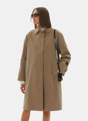 TARA JARMON  Trench-coat large  courte longues à revers - isaac - Marron