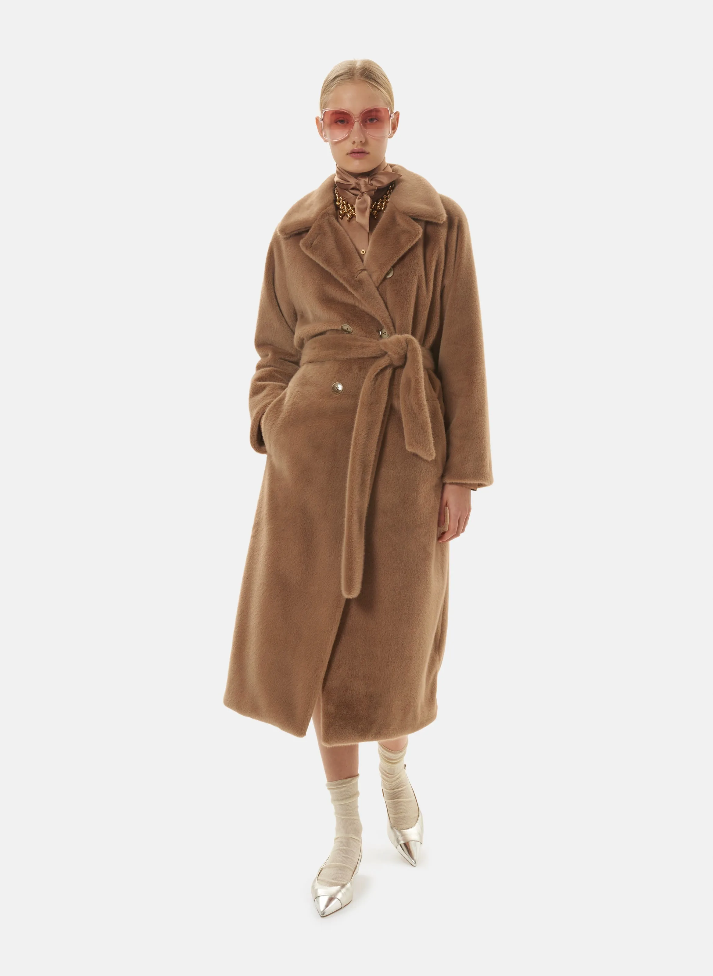 TARA JARMON  Trench-coat large  courte longues à revers - isotta - Marron