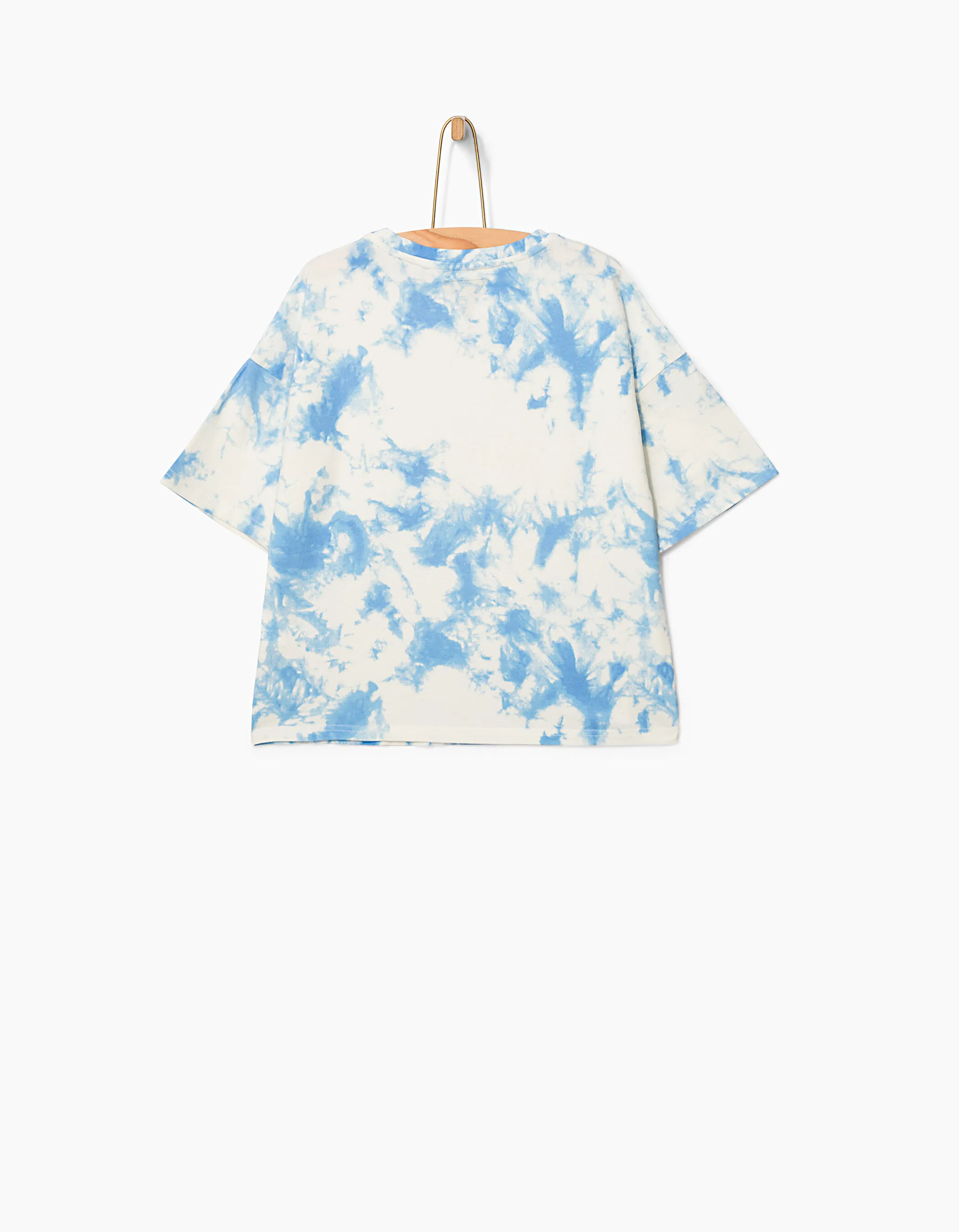 Tee-shirt bleu lavande effet tie and dye fille