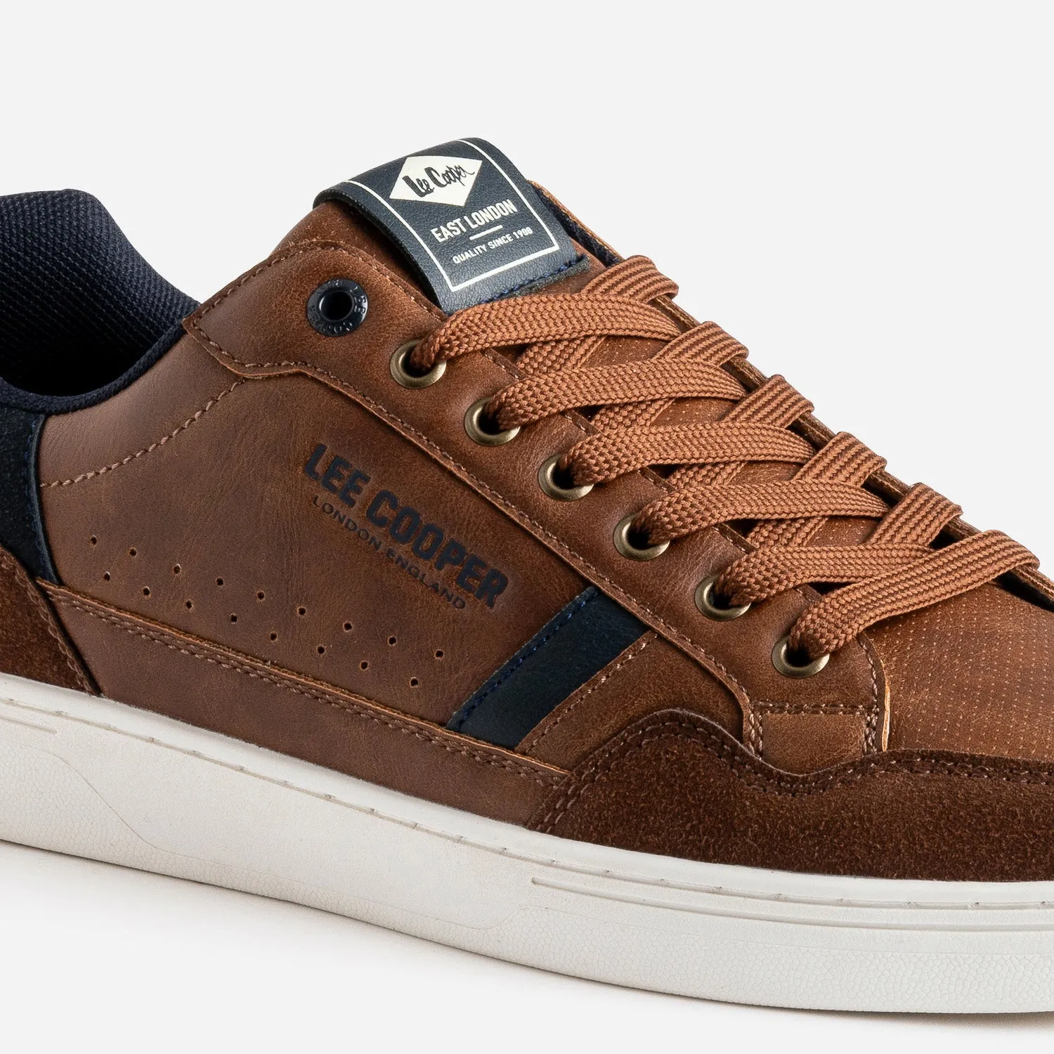 Tennis LEE COOPER cognac et marine - Baskets / Tennis Homme | ERAM