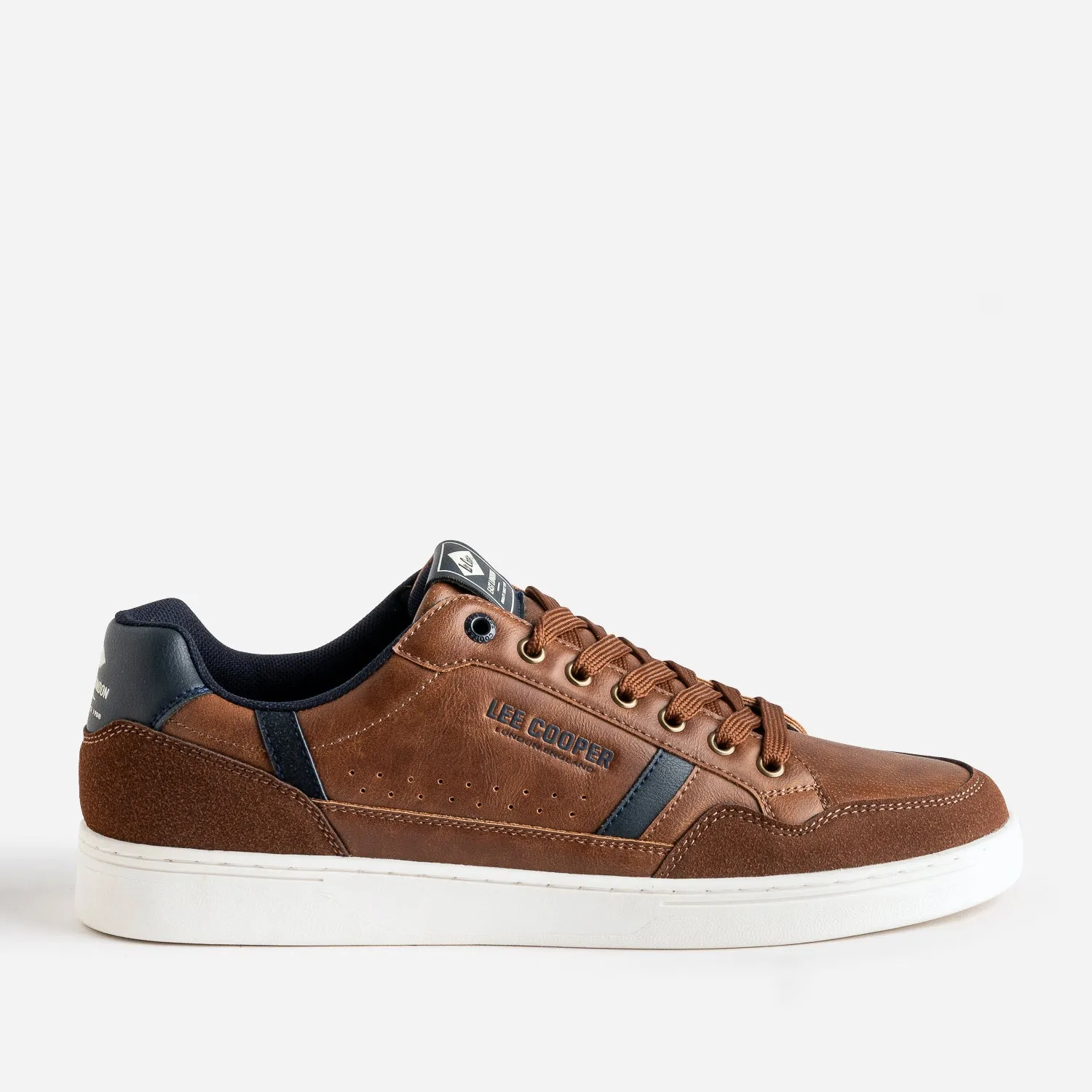 Tennis LEE COOPER cognac et marine - Baskets / Tennis Homme | ERAM