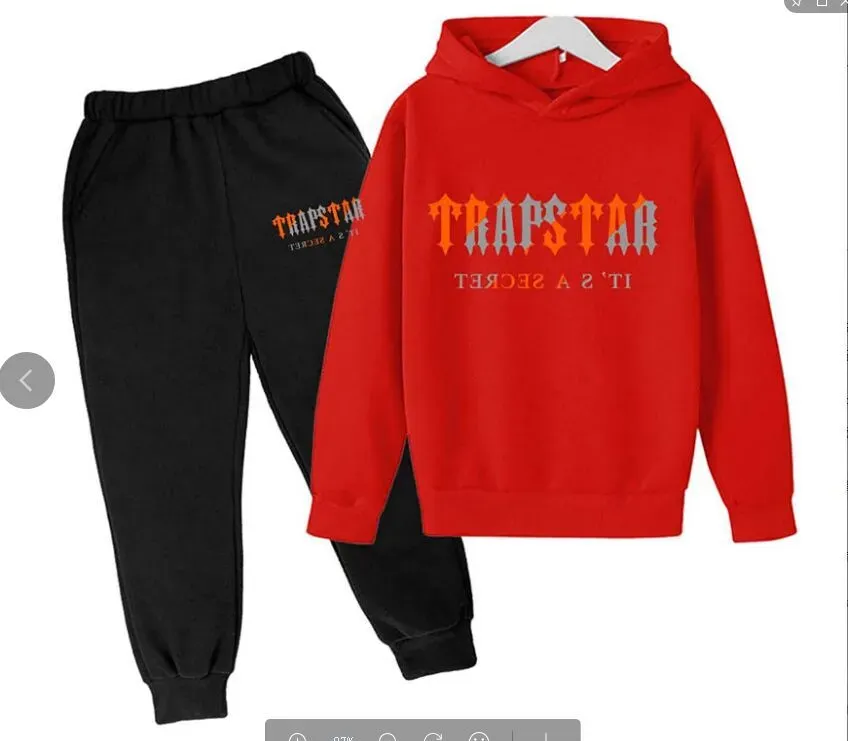 Tracksuit Trapstar Kids Hoodie Designer Clothes Clothes Baby Prited Sweatshirt Multicolors Two Pieces Set Coat Pant Vêtements Fa