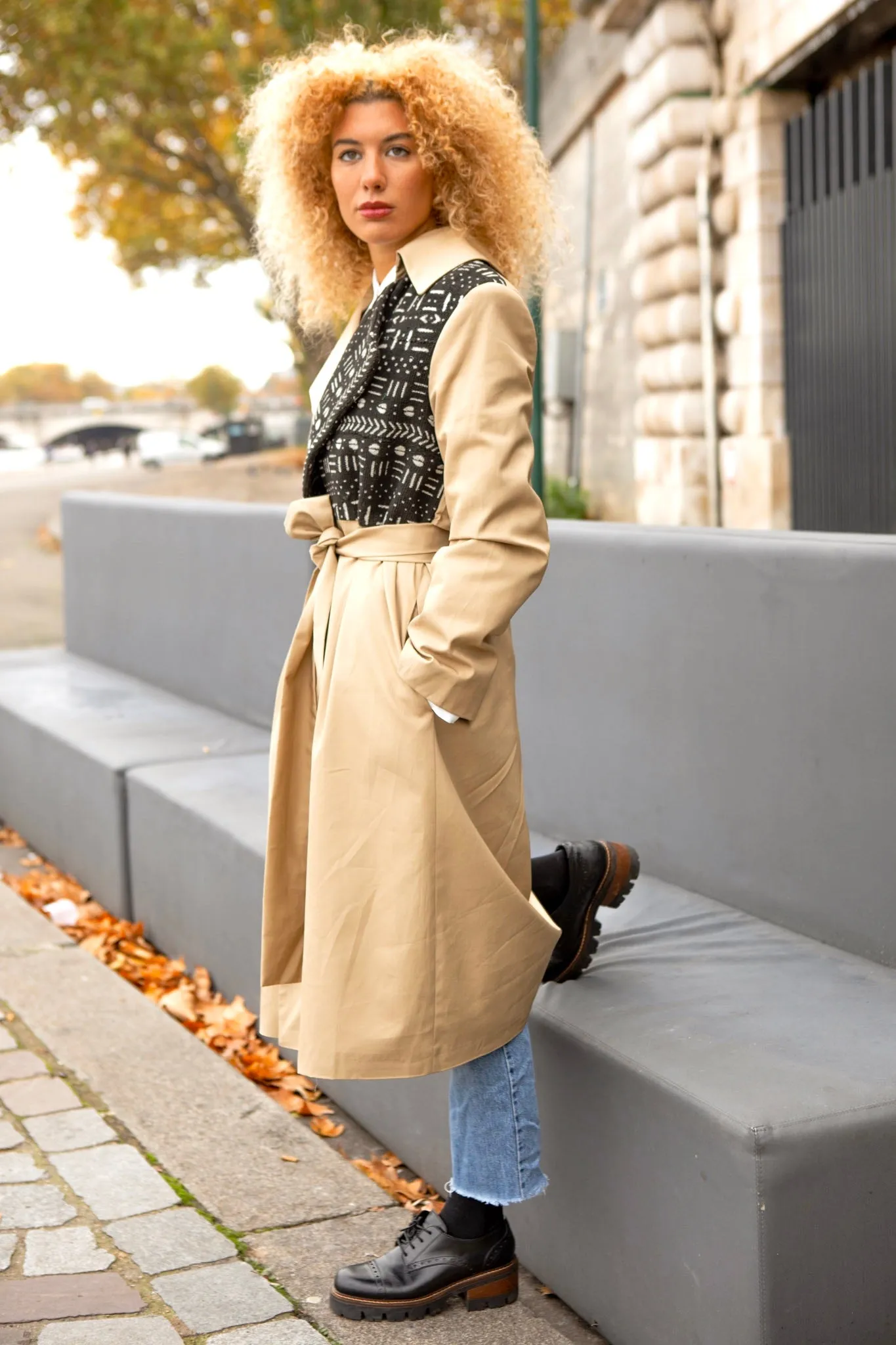 Trench-coat femme beige