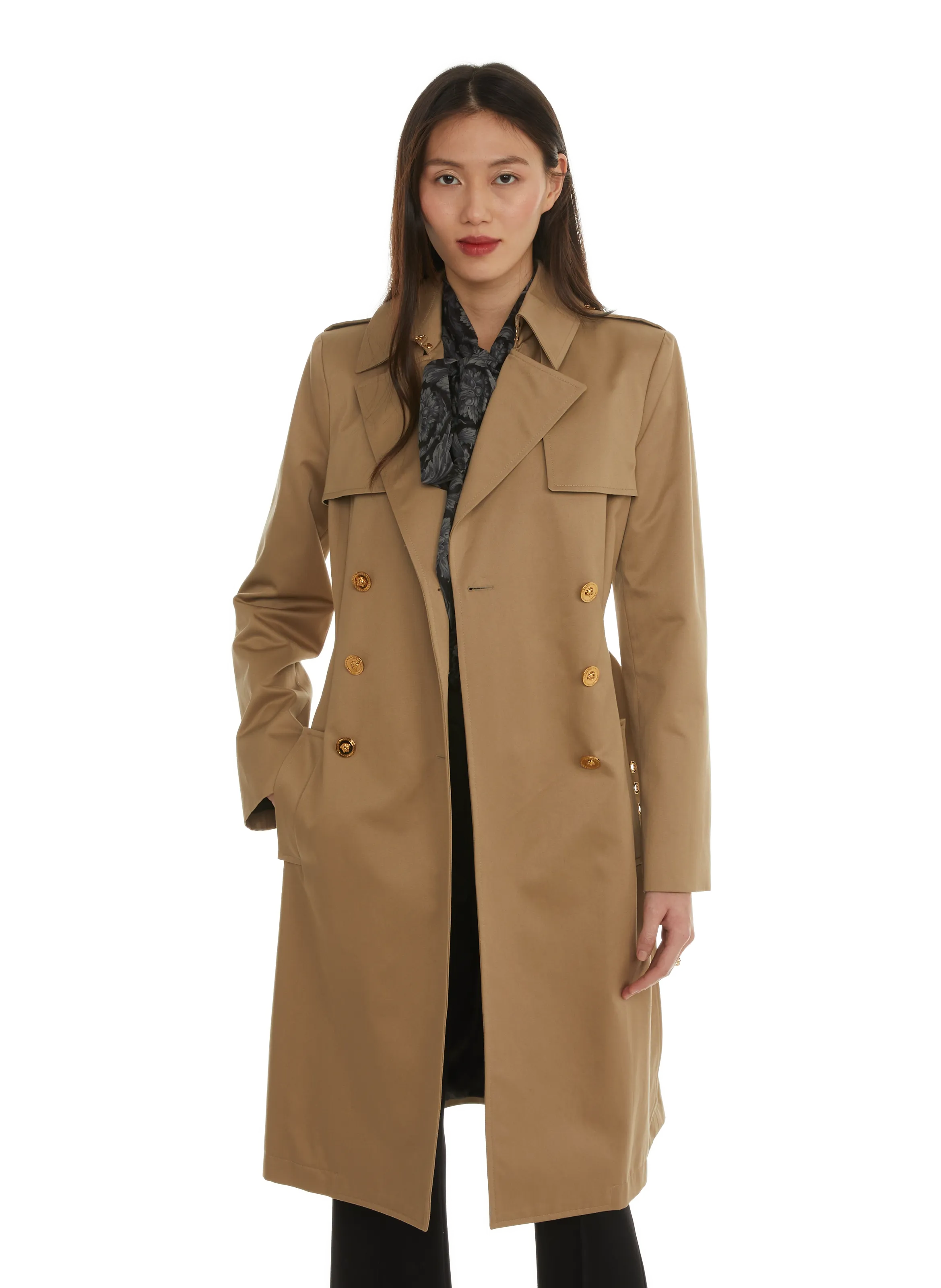 VERSACE  Trench en coton - Marron