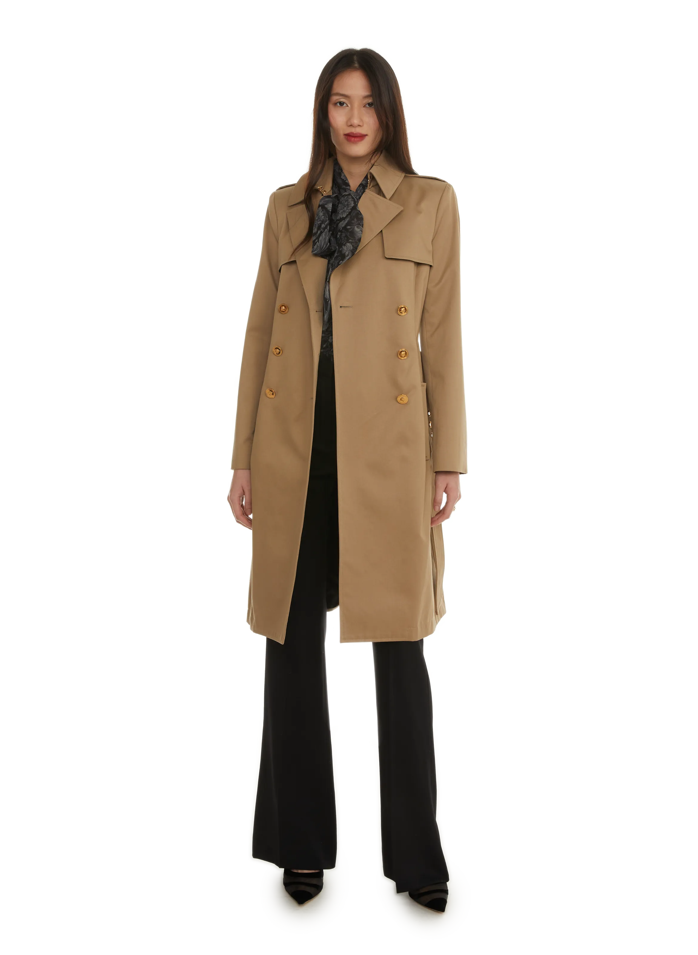 VERSACE  Trench en coton - Marron