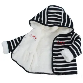 Veste bébé réversible rayé et sherpa ONESSILAY