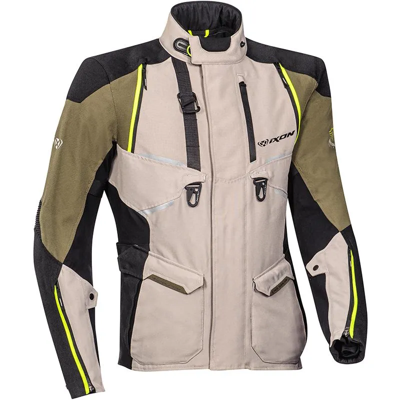 Veste EDDAS IXON grege/kaki/noir - MAXXESS.FR, Veste moto