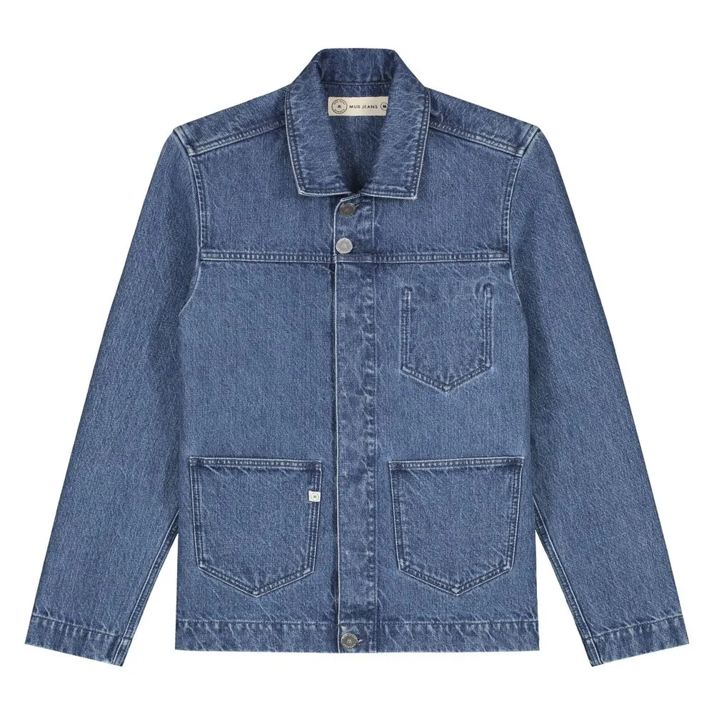 Veste en jean en chanvre, coton bio et recyclé - jackson medium stone femme