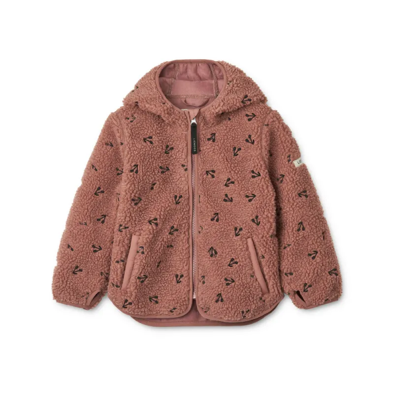 Veste polaire à capuche Mara - Cherries dark rosetta