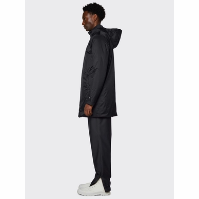 Veste Rains Unisex Padded Nylon Coat Black