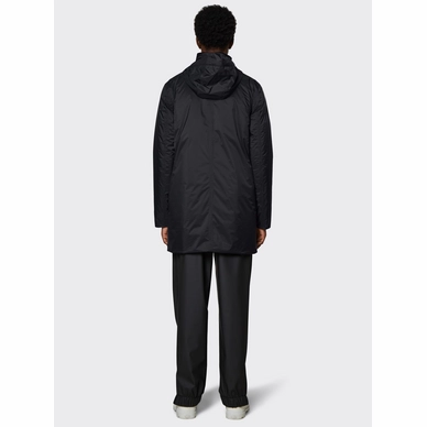 Veste Rains Unisex Padded Nylon Coat Black