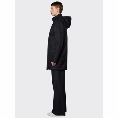 Veste Rains Unisex Padded Nylon Coat Black