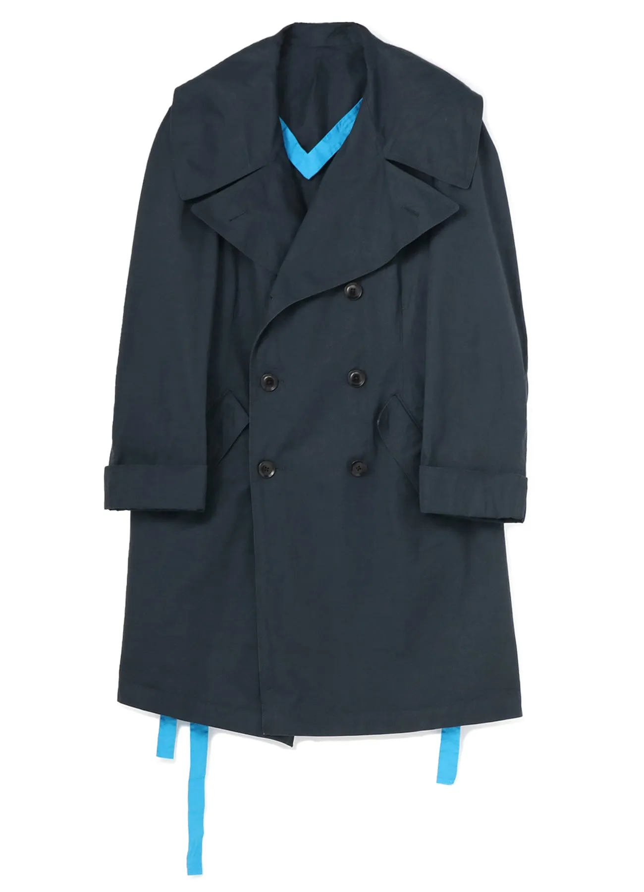 Y's BANG ON!No.113 Navy-coat Cotton gabardine BIO