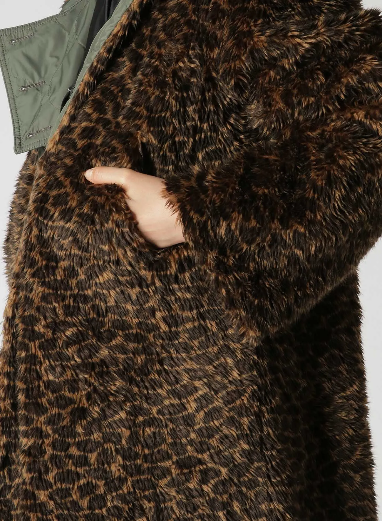 Y's BANG ON!No.181 LEOPARD FUR MILITARY COAT