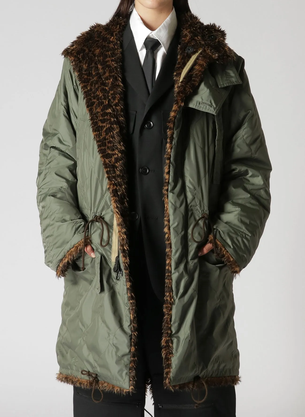 Y's BANG ON!No.181 LEOPARD FUR MILITARY COAT