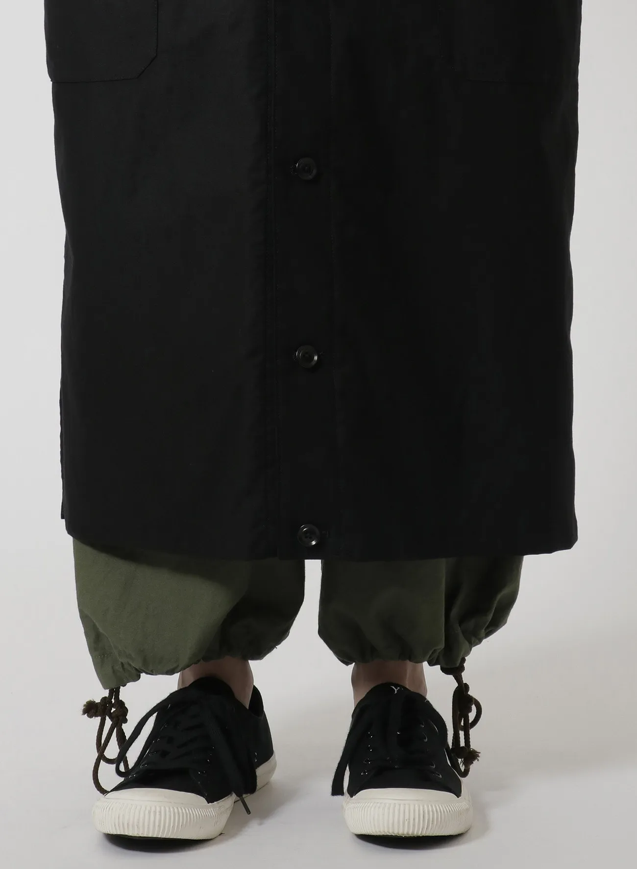 [Y's-Black Name]BLACK TWILL SIDE VENT WORK SHIRT COAT