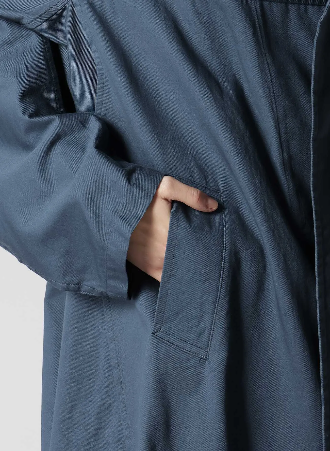 [Y's BORN PRODUCT] COTTON TWILL LONG CAPE COAT