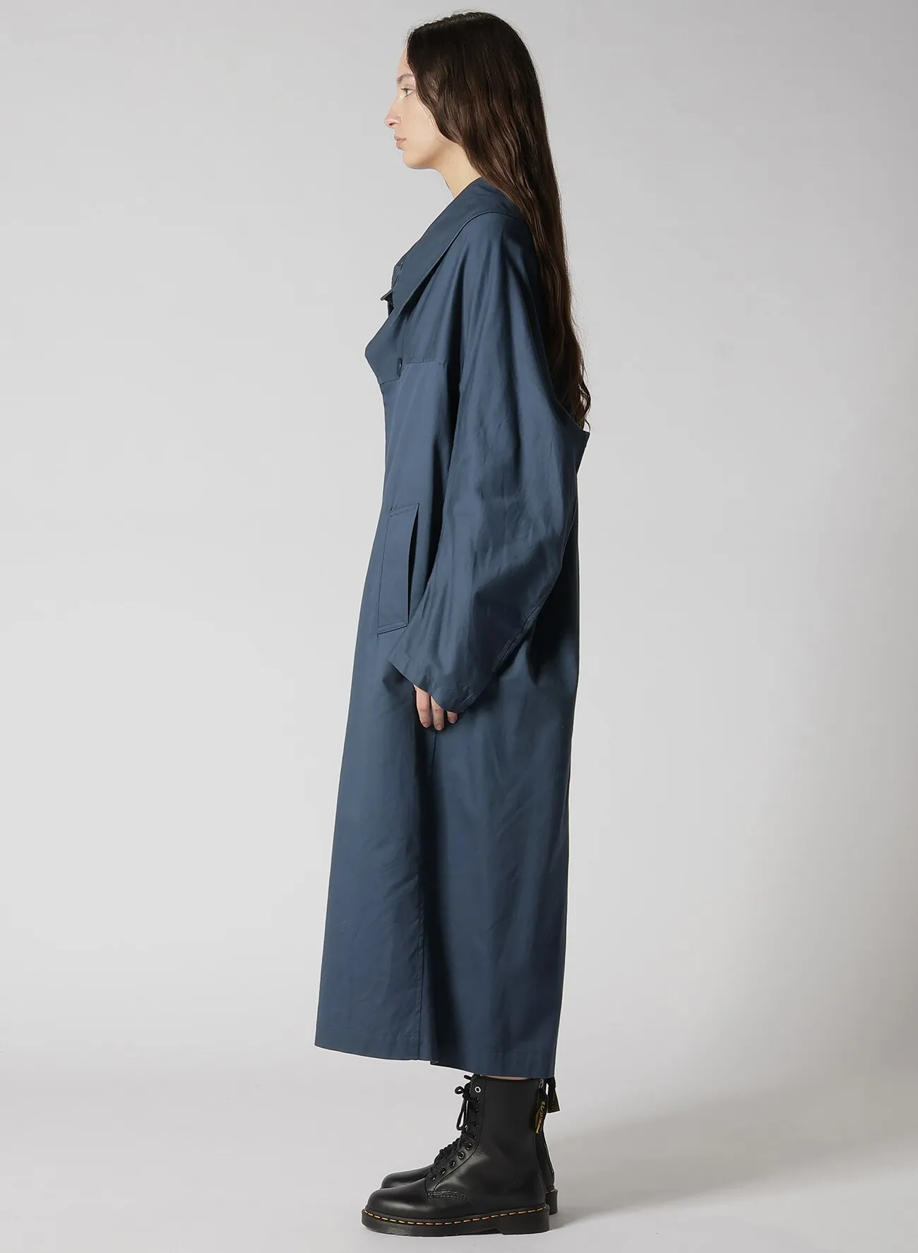 [Y's BORN PRODUCT] COTTON TWILL LONG CAPE COAT