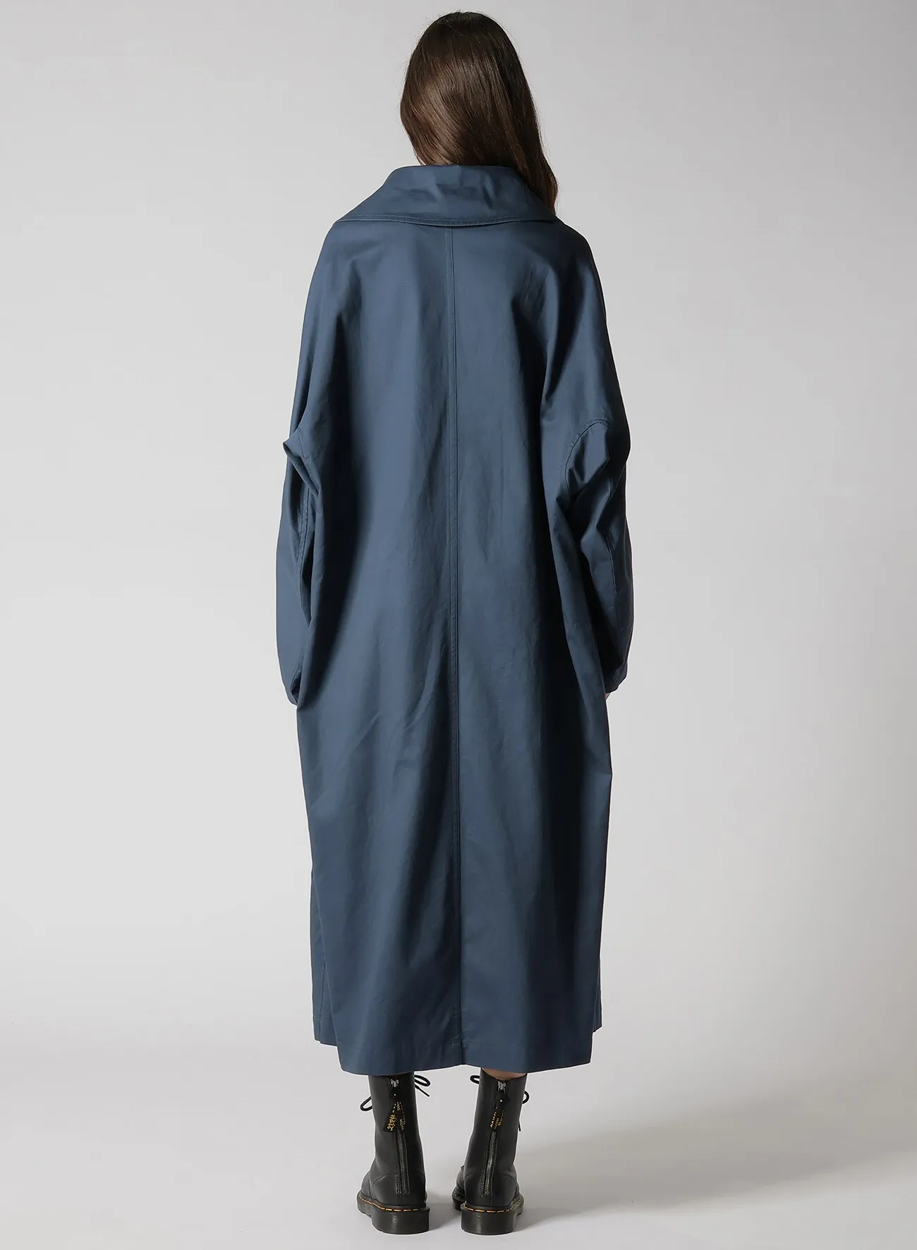 [Y's BORN PRODUCT] COTTON TWILL LONG CAPE COAT