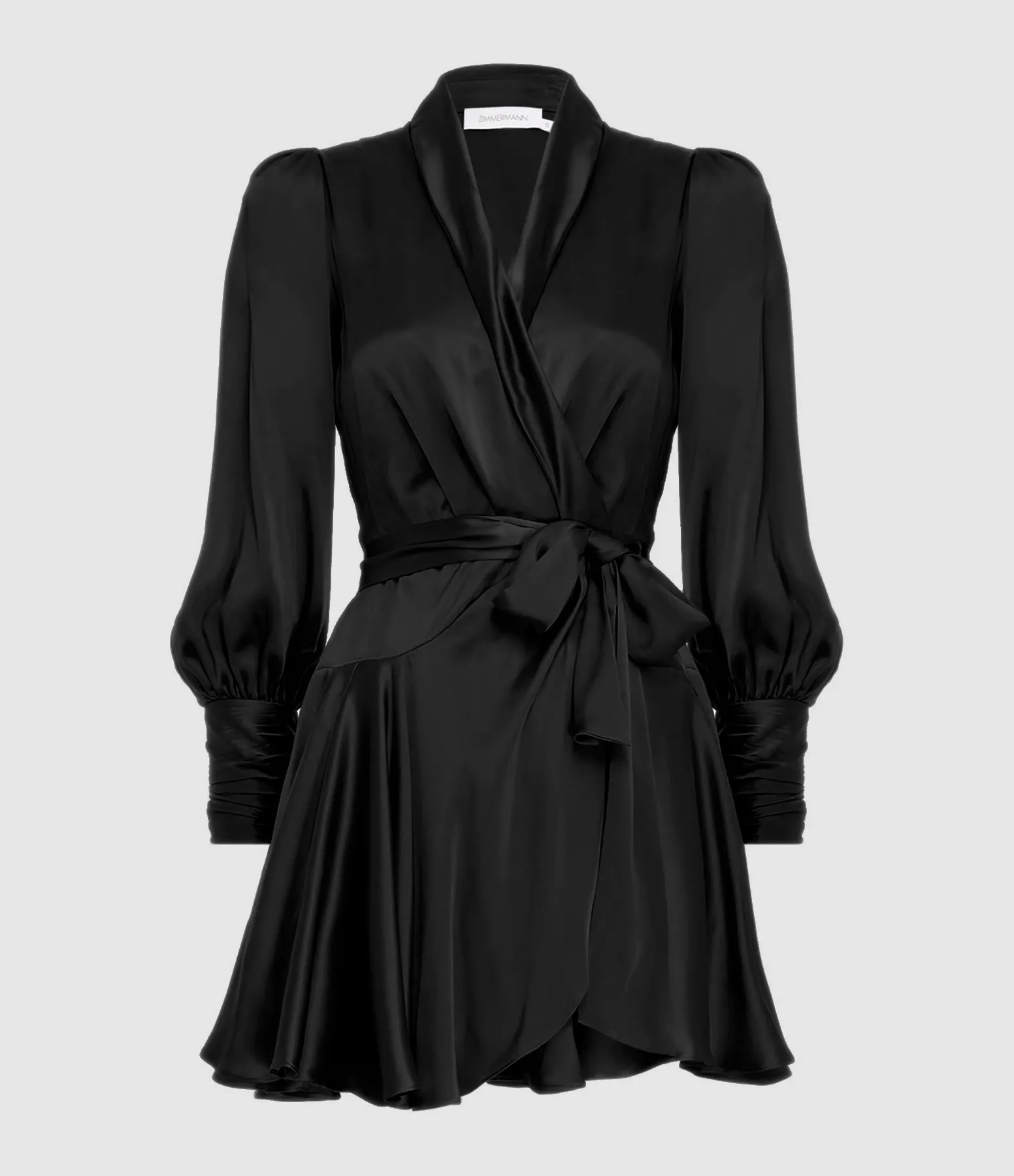 ZIMMERMANN Partager  Robe Wrap Soie Noir  