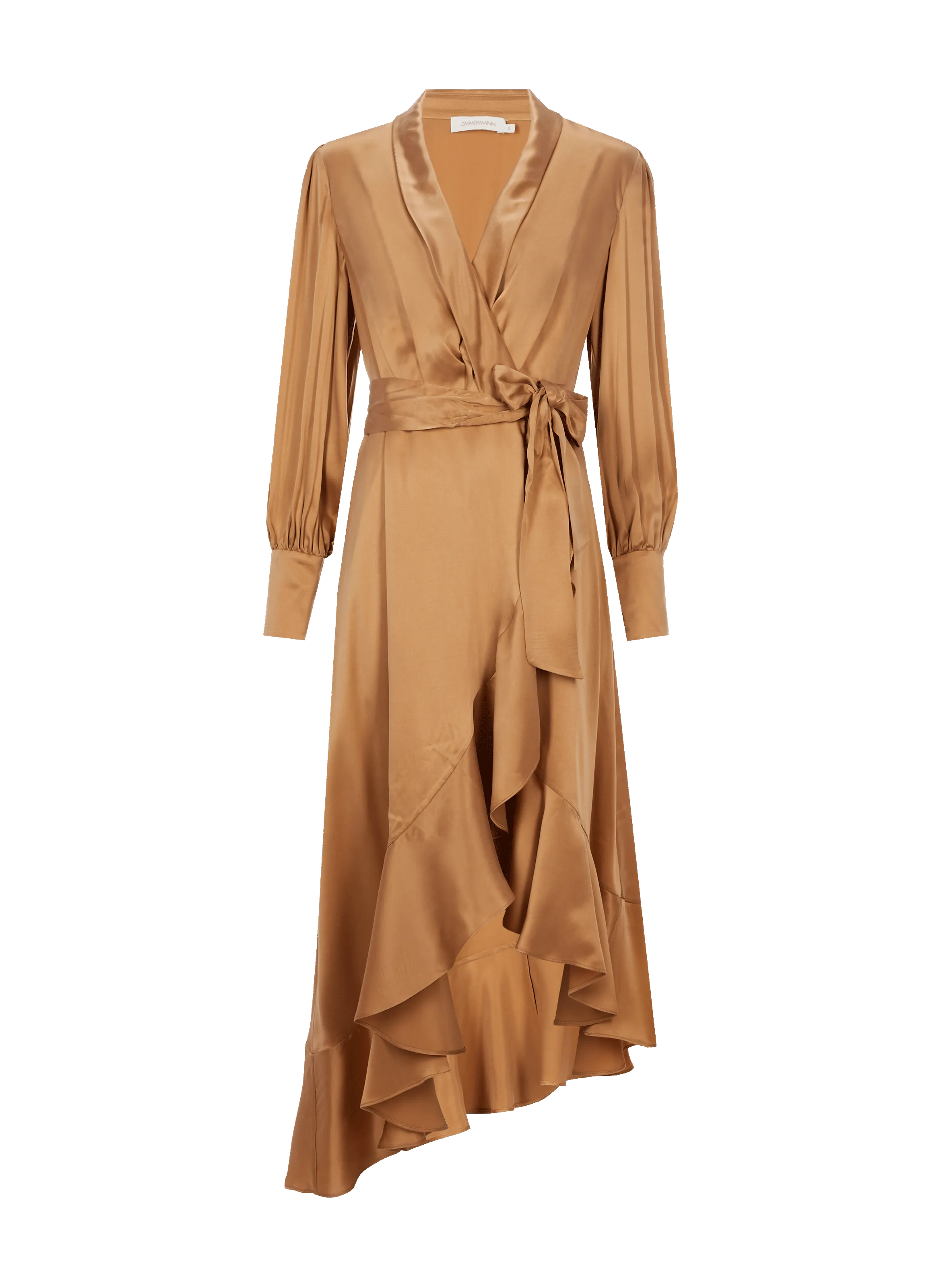 ZIMMERMANN  Robe longue en soie - Marron